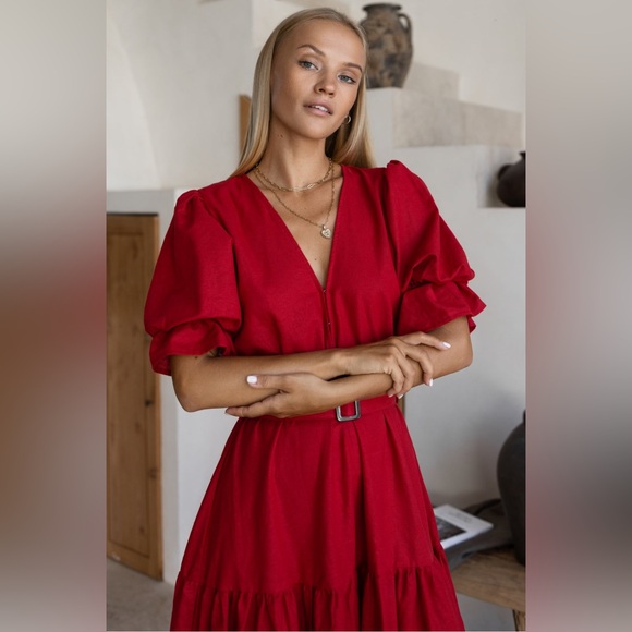 Elf Peony Linen Dress - Picture 6 of 16